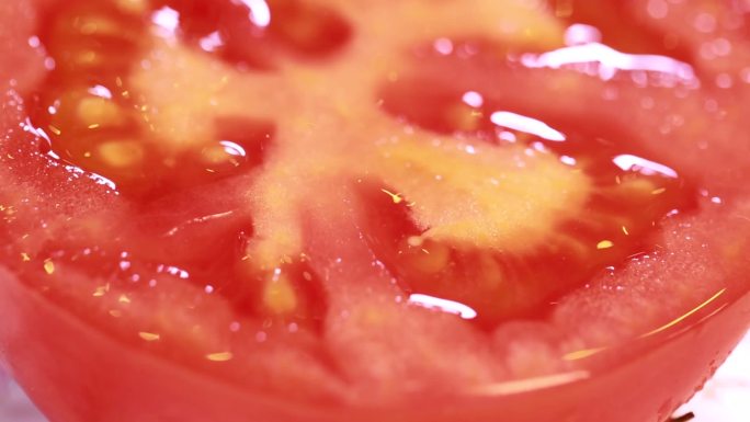 【镜头合集】微距切开的西红柿