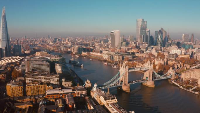 英国伦敦塔桥美景国外外国繁华都市