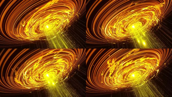4K宇宙星云旋涡光线粒子大气通道循环
