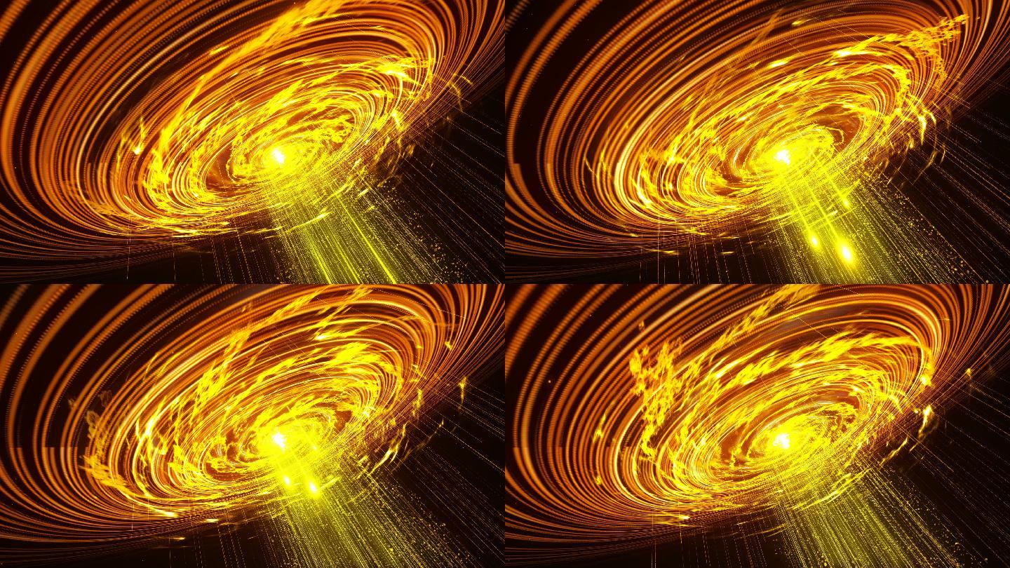 4K宇宙星云旋涡光线粒子大气通道循环