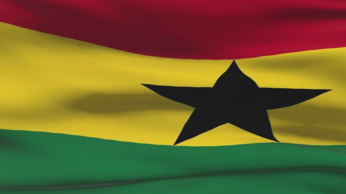 加纳国旗旗子飞舞