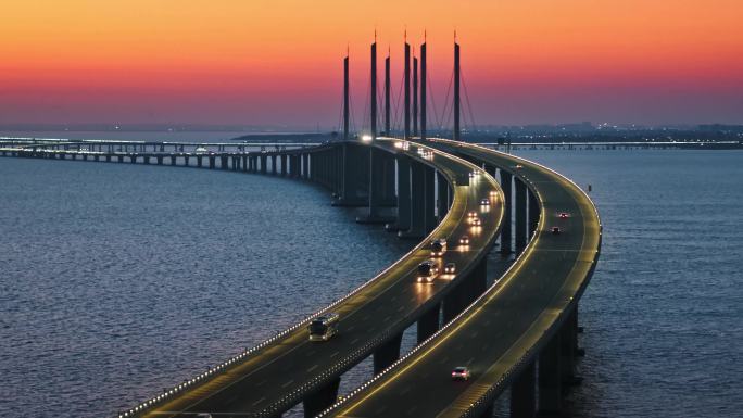 2022胶州湾跨海大桥青岛跨海大桥4K