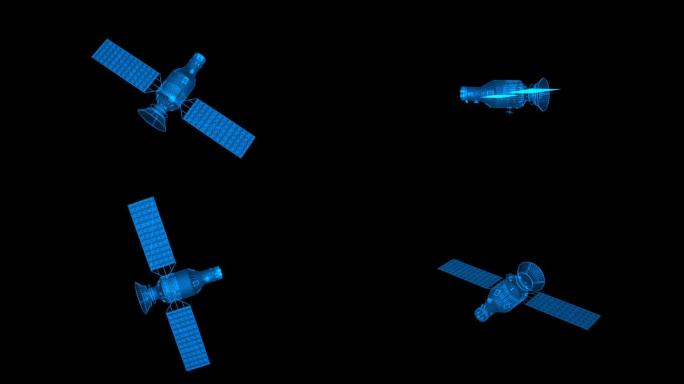 4K三维人造卫星展示通道循环