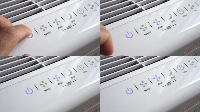 打开空气过滤器的特写镜头。