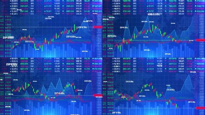 股票市场或外汇交易图表