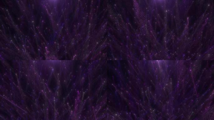 紫色散飞粒子流