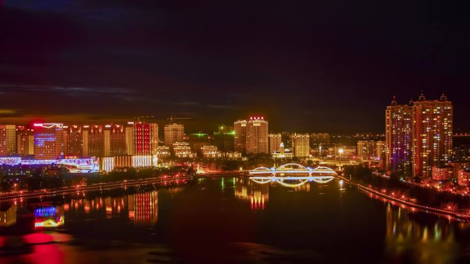 齐齐哈尔夜景素材