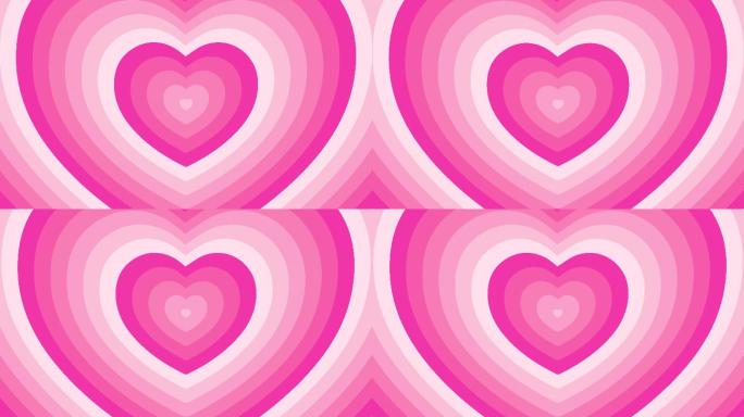 4K粉色爱心情人节LED背景循环视频素材