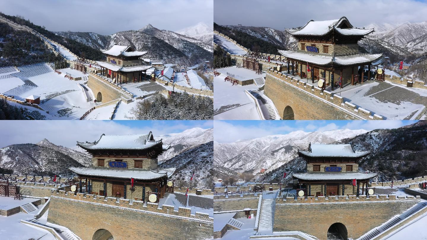 山西忻州雁门关长城雪景