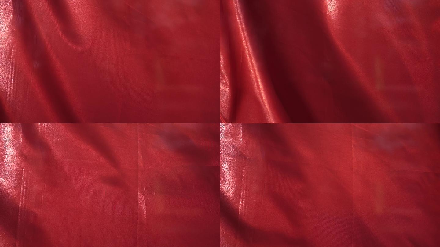 红色丝绸织物