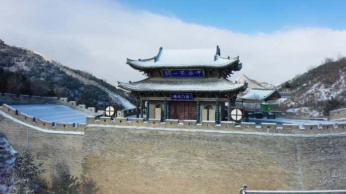 山西忻州雁门关长城雪景