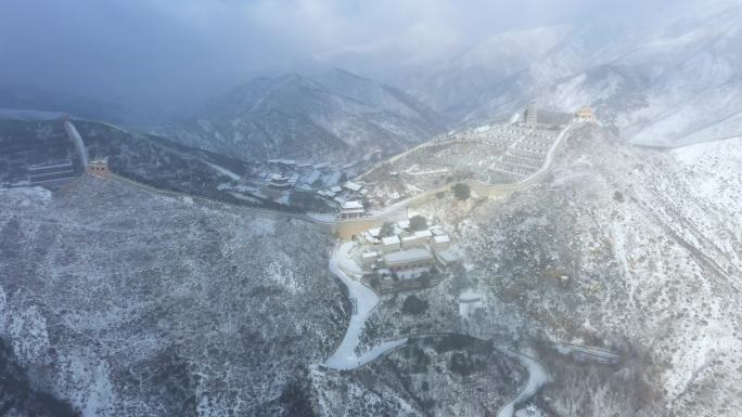 山西忻州雁门关长城雪景