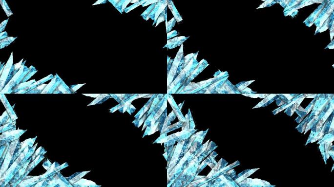 钻石水晶冰晶生长边框