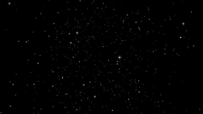 唯美夜空星光星空闪烁发光粒子闪光背景素材