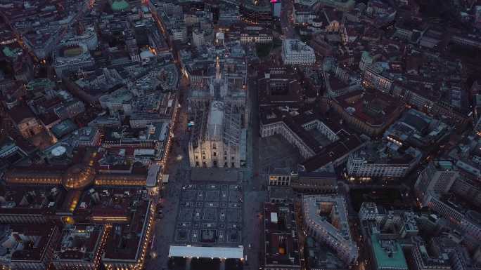 城市建筑繁华建筑群大气全景空镜