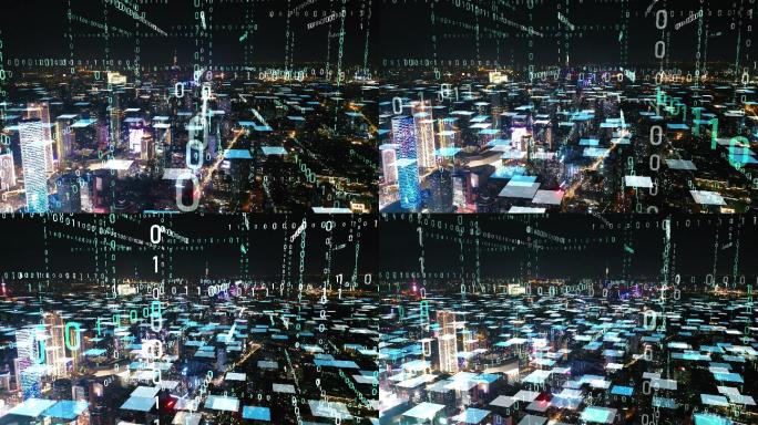 城市数据智慧化城市实景结合线条物联网科技
