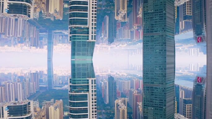 广州平衡城市镜像城市抽像城市建筑意境1