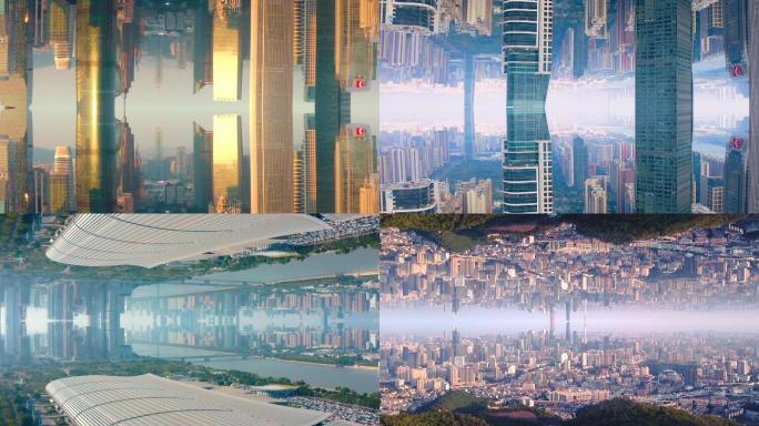 广州平衡城市镜像城市抽像城市建筑意境1