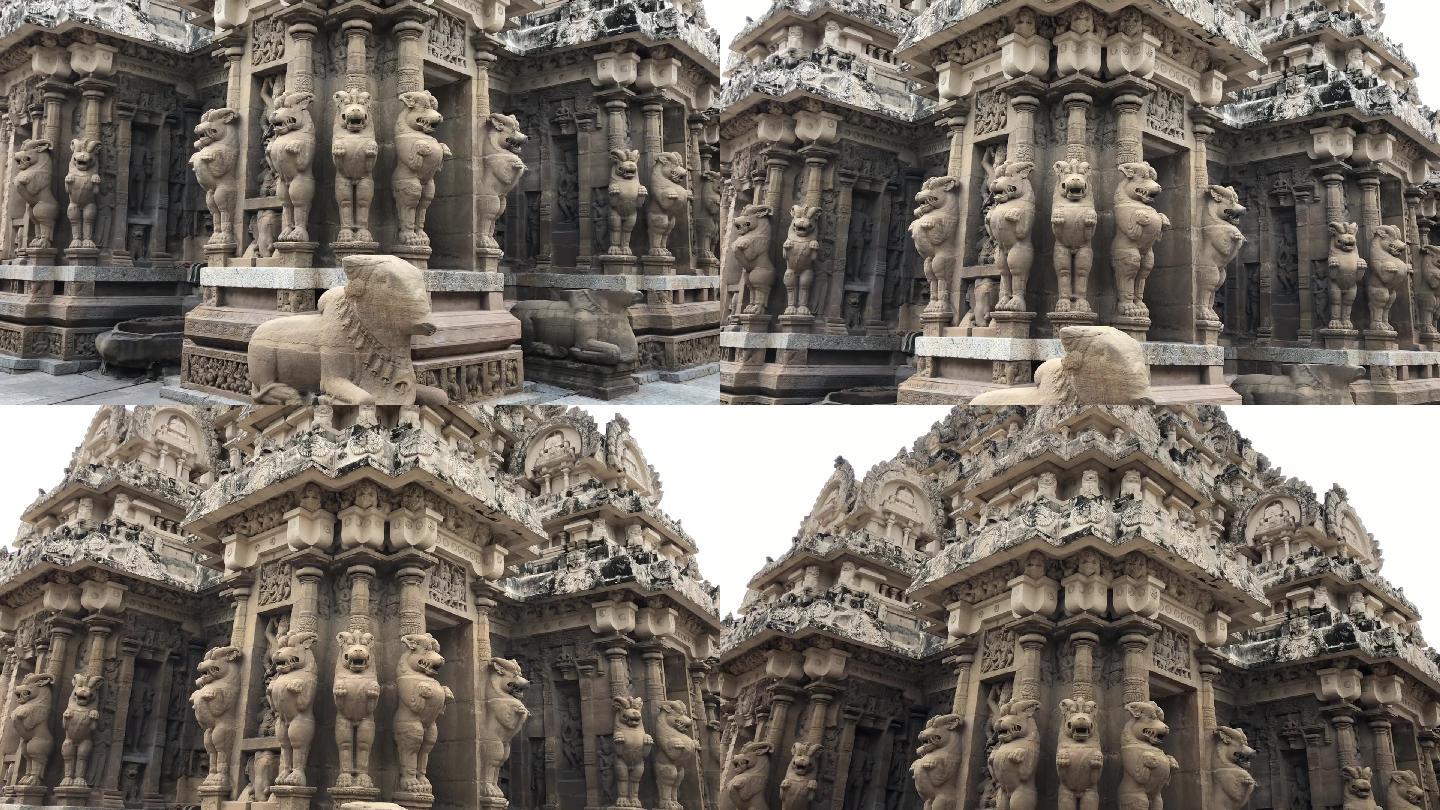 美丽的古印度历史寺庙塔楼景观