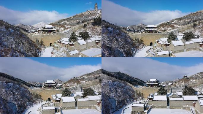 山西忻州雁门关长城雪景