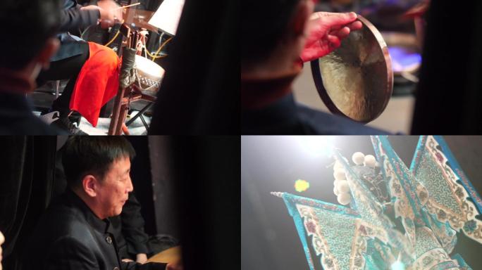 京剧表演乐队鼓点舞台展示