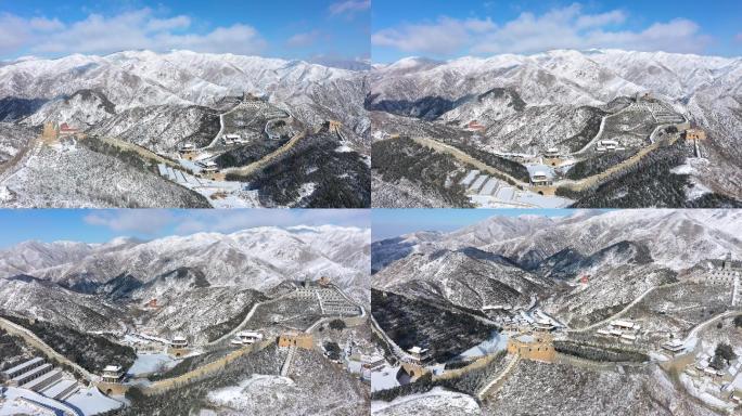 山西忻州雁门关长城雪景