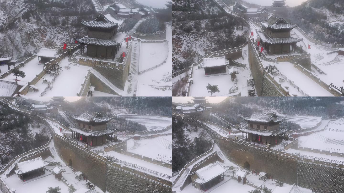 山西忻州雁门关长城雪景
