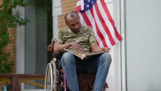 残障退伍军人的肖像