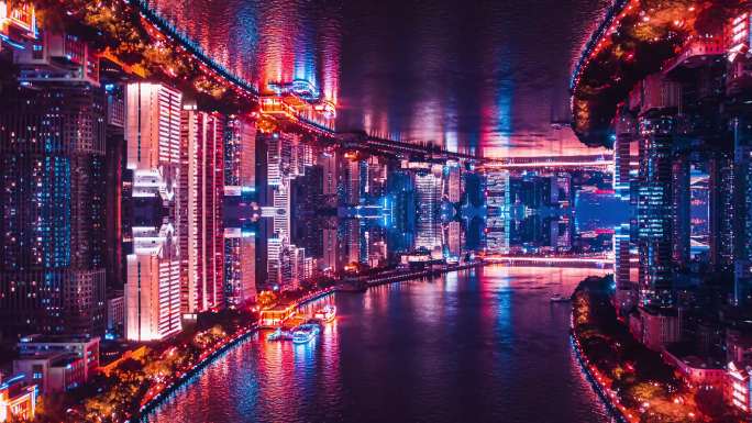 广州平衡城市镜像城市抽像城市建筑意境3