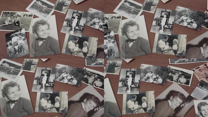 慢镜头拍摄复古家庭照片