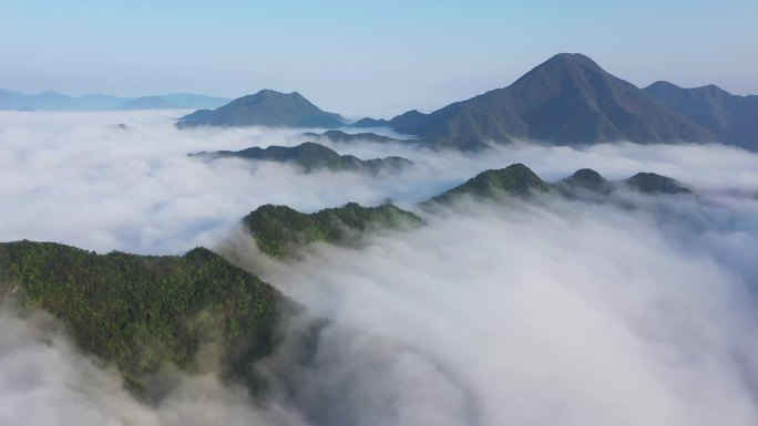 浙江温州诸暨五泄风景区云海