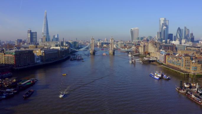 英国伦敦塔桥的美景。