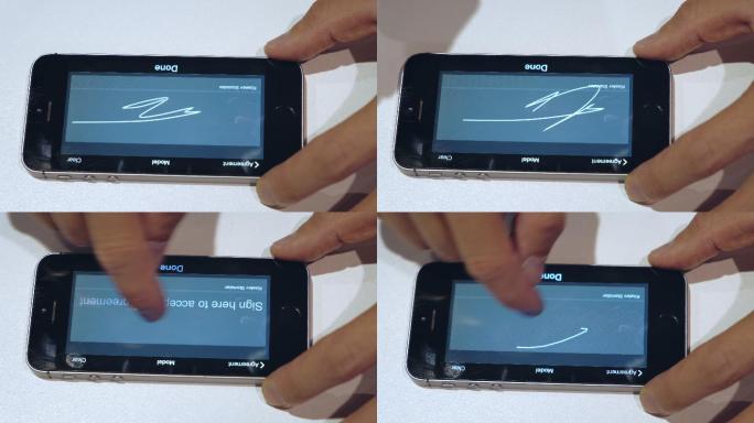 触摸屏手机电子签字手写名字确认信息