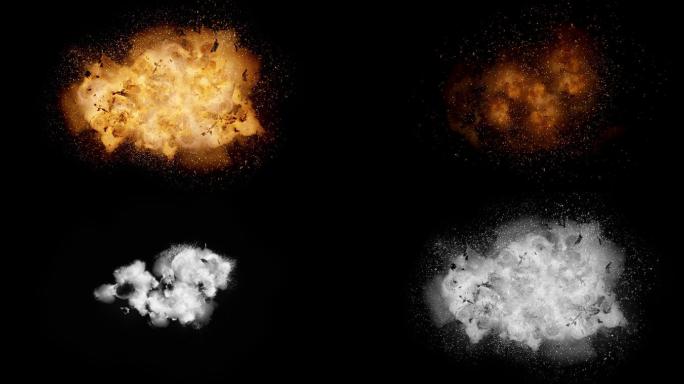 爆炸爆炸效果火焰效果烟雾