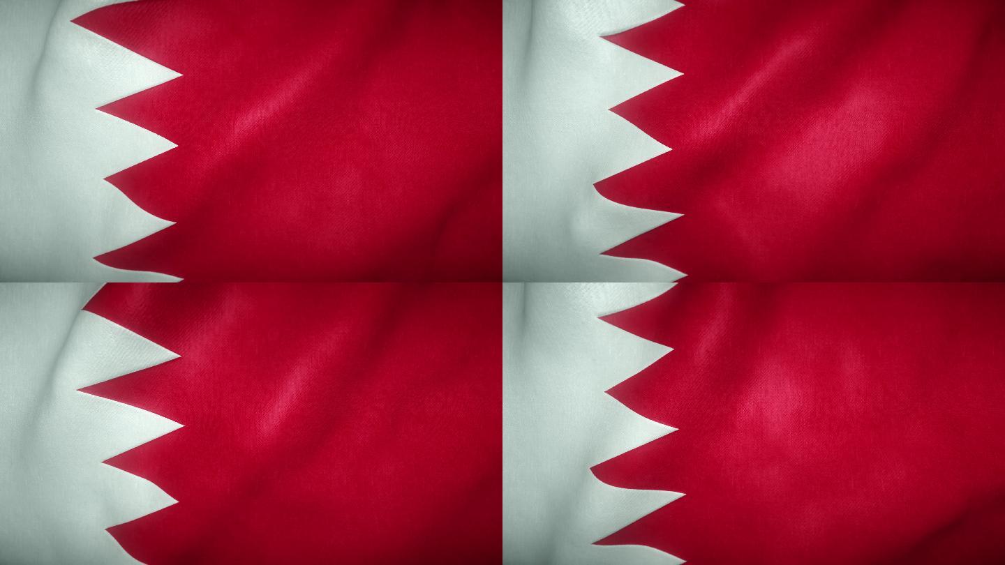 巴林国旗迎风飘扬视频素材