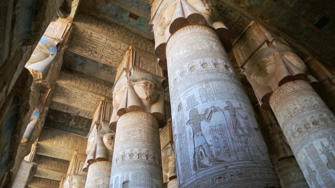 埃及登德拉神庙旅游景点纪录片历史古代宝塔