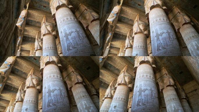 埃及登德拉神庙旅游景点纪录片历史古代宝塔