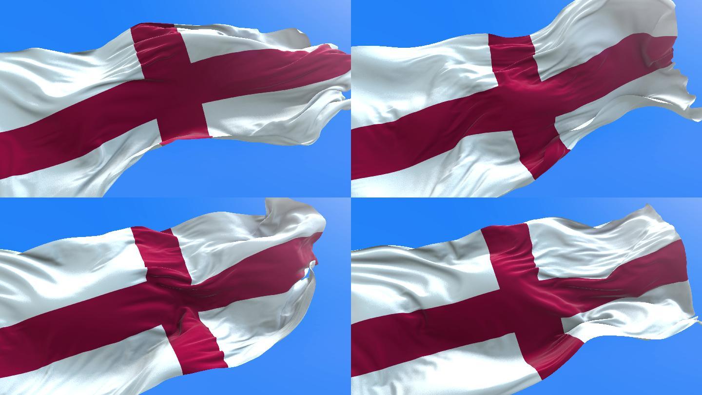 英格兰国旗迎风飘洋的旗英国的标志