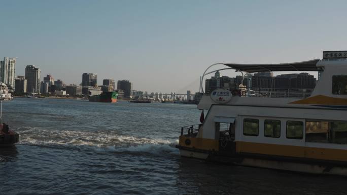 上海轮渡，城市轮渡，黄浦江两岸4K