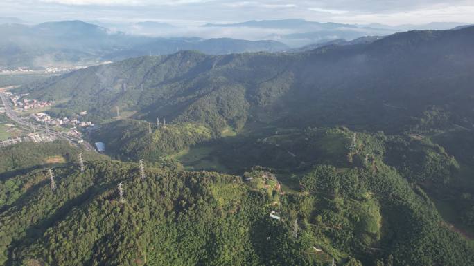 福建山脉盆地航拍B164