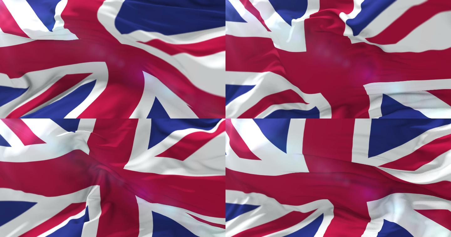 英国国旗随风飘扬外国国旗布绸缎