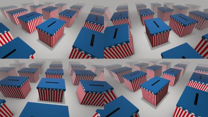 美国选举投票箱和邮寄选票
