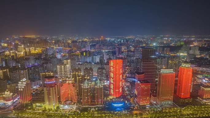 5K七条高清海南省海口航拍延时摄影夜景