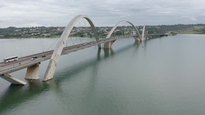 巴西利亚城市建筑快速发展航拍延时国外地标