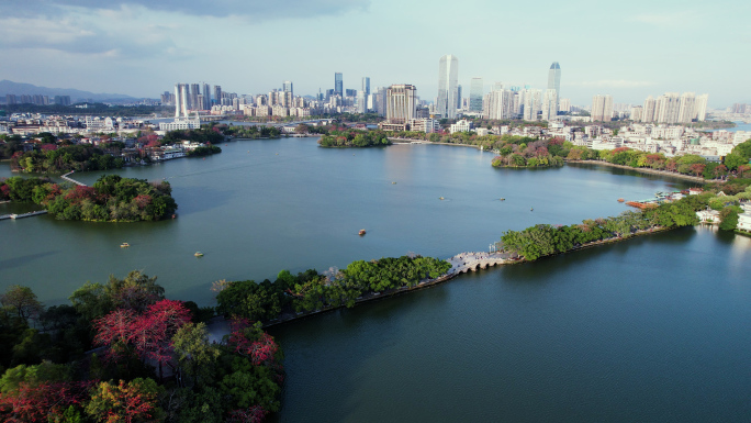 4K航拍惠州西湖风光