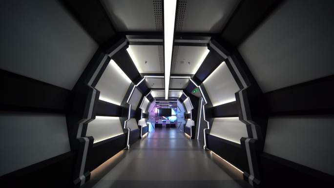 科幻未来隧道科技长廊