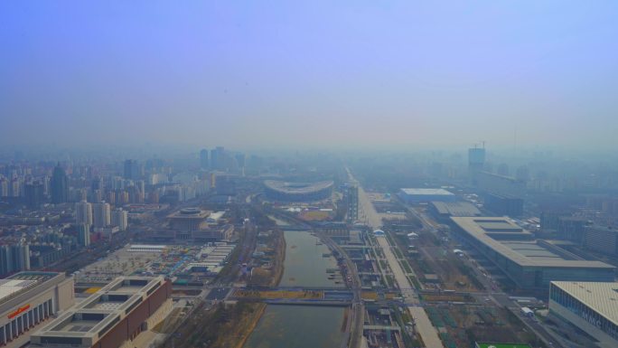 鸟巢水立方冰丝带全景