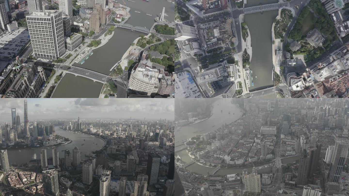 上海黄浦区外滩苏州河景点标志建筑宣传片