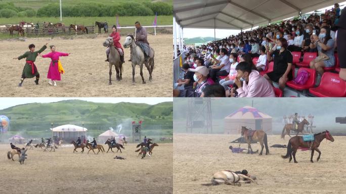 草原蒙古旅游区实景演出表演红色主题