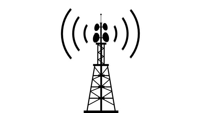 通信塔产生无线电波。